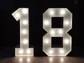 Cyfry 18 - podświetlana LED wynajem