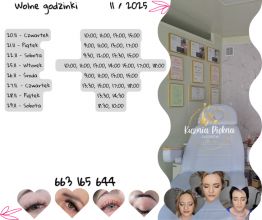 Makijaż, henna pudrowa, laminacja i przedłużanie rzęs !