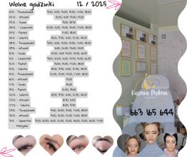 Makijaż, henna pudrowa, laminacja i przedłużanie rzęs !