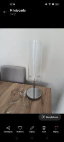 Szklana lampa stołowa