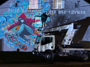 Wycinka drzew , redukcja koron z podnośnika