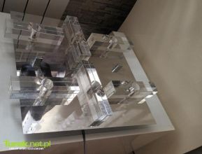 Żyrandol plafon chrom