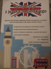Korepetycje j. angielski