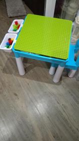 Stolik BURGKIDZ+ klocki +sorter box z pojemnikiem