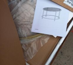 Nowy szklany stolik 80cn