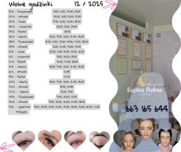 Makijaż, henna pudrowa, laminacja i przedłużanie rzęs !