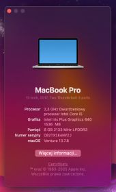 MacBook Pro 13’ 2017 / A1708