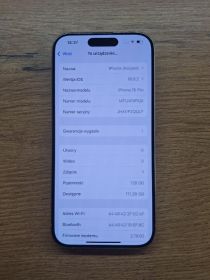 Iphone 15 pro white titanum 128gb 89%
