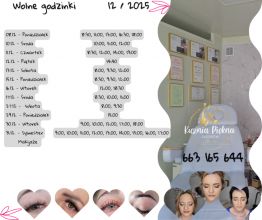 Makijaż, henna pudrowa, laminacja i przedłużanie rzęs !