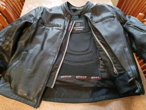 Kurtka motocyklowa skórzana męska XL