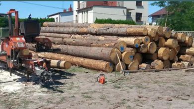 Tartak Spalinowy Objazdowy Przejezdny