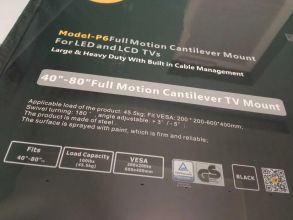 Uchwyt wieszak do TV 40-80 cali uchylny obrotowe ramie NOWY