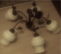 Żyrandol 5 punktów metaloplastyka duży gwint