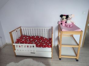 Łòżeczko + pòłkoprzewijak + materac