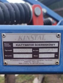 Kultywator ścierniskowy KINSTAL