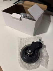 Zestaw Kółka kauczukowe do foteli 10mm 5szt nowe