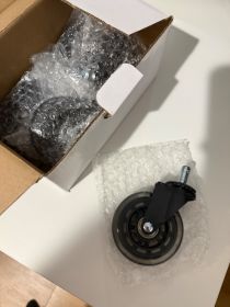 Zestaw Kółka kauczukowe do foteli 10mm 5szt nowe