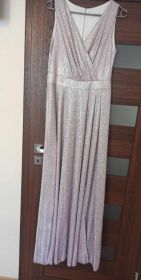 Sukienka brokatowa długa 38-40