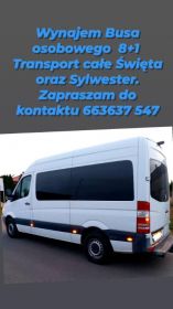 Przewóz osób busem 8+1 święta oraz Sylwester