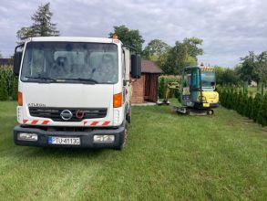 Usługi mini koparką mała wywrotka glebogryzarka