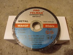 Tarcze do cięcia metalu stali 125x1,0x22mm