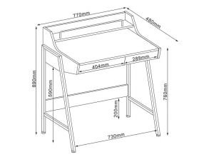 Biurko / Sekretarczyk z nadstawką i szufladami