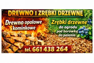 Drewno kominkowe opałowe oraz zrębka drzewna