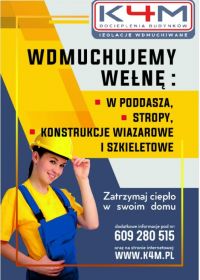 Wdmuchiwanie izolacji wełny / celulozy Stropy, Poddasza