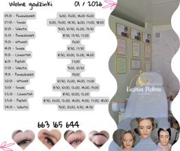 Makijaż, henna pudrowa, laminacja i przedłużanie rzęs !