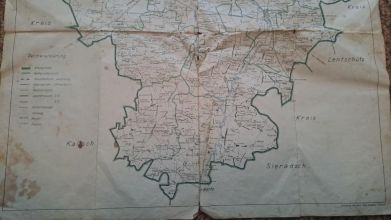 Niemiecka wojenna mapa powiatu Tureckiego