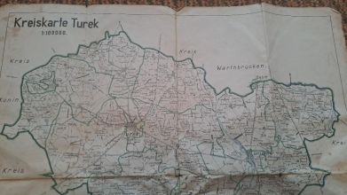 Niemiecka wojenna mapa powiatu Tureckiego