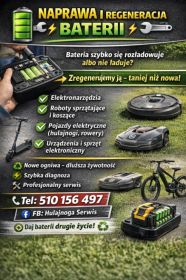 Naprawa baterii oraz narzędzi pojazdów i urządzeń