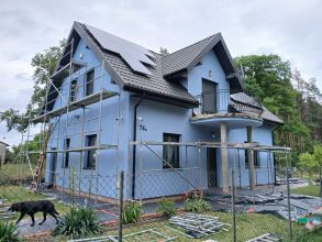 Elewacje,Tynki strukturalne silikonowe ręcznie nakładane