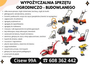 Wypożyczalnia sprzętu ogrodniczo – budowlanego Cisew 99A