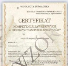 Użyczę Certyfikat Zawodowy Przewoźnika w transporcie...