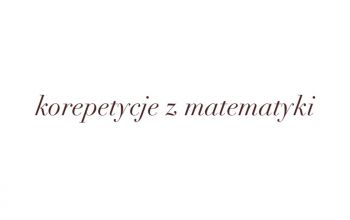 Korepetycje z matematyki