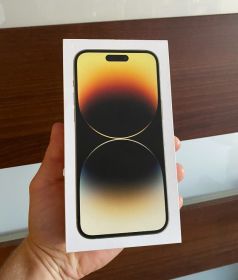 Apple iphone 14 pro max 256gb gold komplet/idealny/piękny