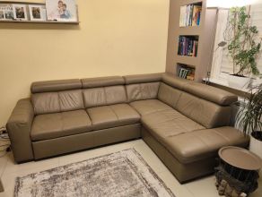 Sprzedam Narożnik skórzany z opcją spania