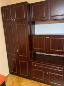 Meblościanka meble do salonu ciemny brąz mahoń