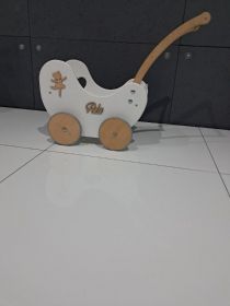 Wózek drewniany -zabawka