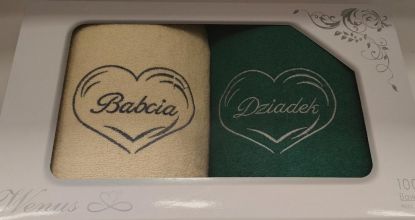 Komplet ręczników 70x140 Babcia & Dziadek