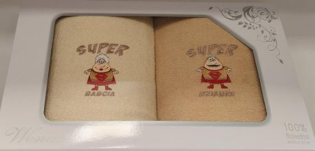 Komplet ręczników 70x140 Babcia & Dziadek