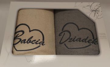 Komplet ręczników Babcia & Dziadek