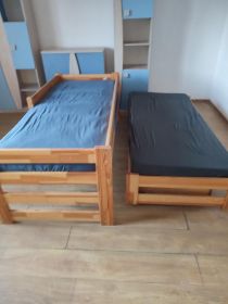 Dwa łożka 80x180 i 90x180