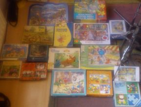 Puzzle używane - różne tematy: Bajki, obrazy...