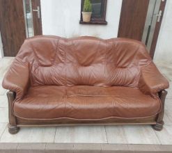 Sprzedam sofe ze skóry i z litego drzewa