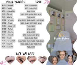 Makijaż, henna pudrowa, laminacja i przedłużanie rzęs !