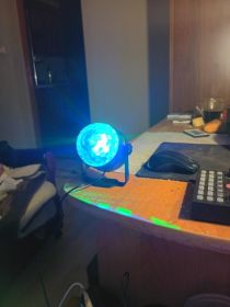 Kula disco projektor dyskotekowy led rgb reflektor + pilot