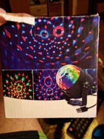 Kula disco projektor dyskotekowy led rgb reflektor + pilot