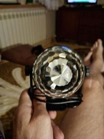 Kula disco projektor dyskotekowy led rgb reflektor + pilot